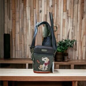 Chala Yellow Lab Cell Phone Holder Dog Crossbody‎ Convertible HandBag Purse NWT